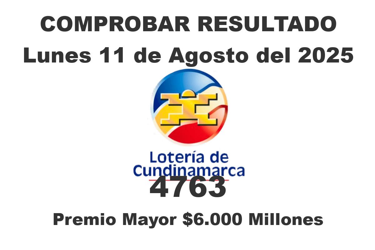 Loteria de Cundinamarca Lunes 11 de Agosto del 2025