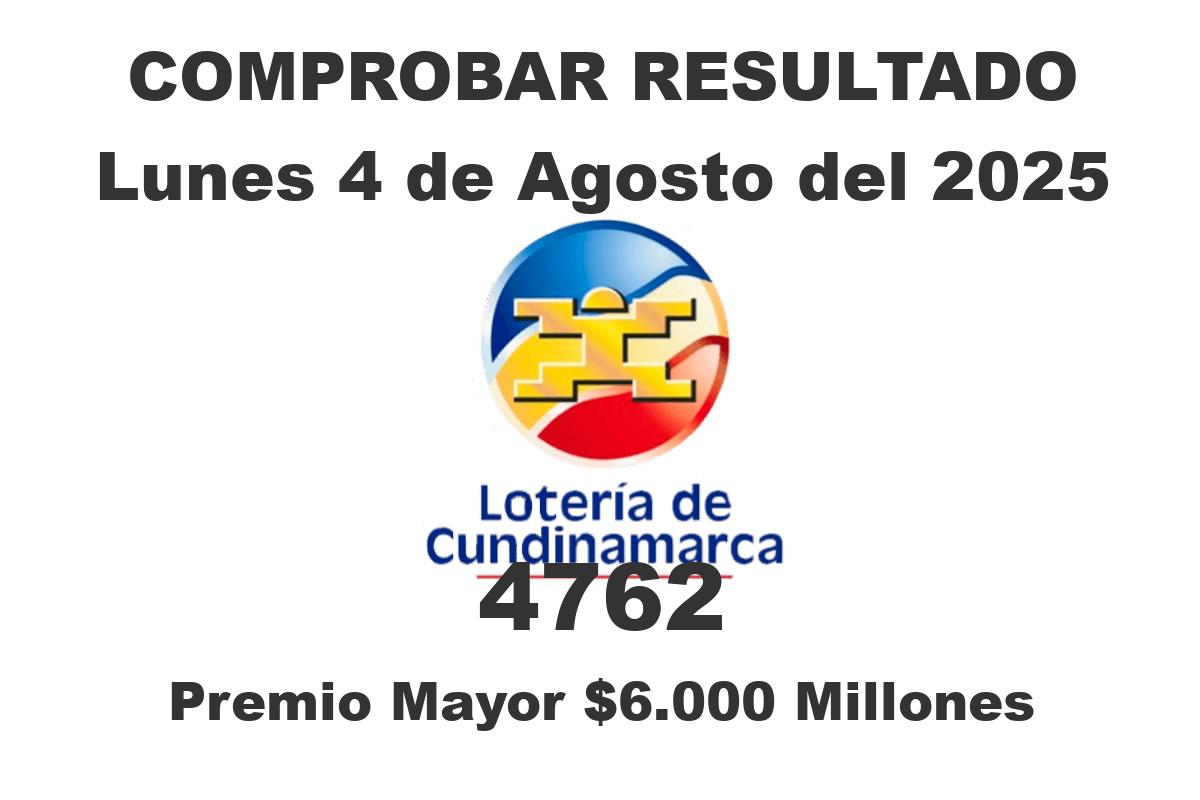 Loteria de Cundinamarca Lunes 4 de Agosto del 2025