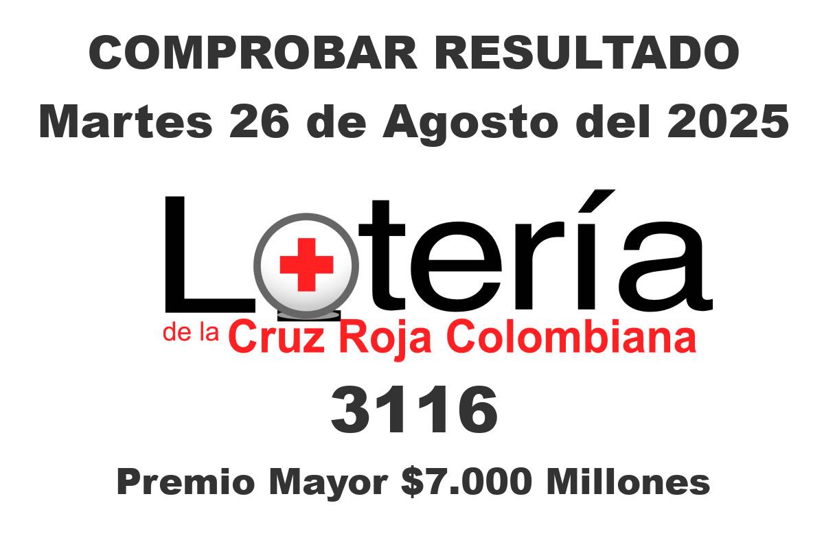 Lotería de la Cruz Roja Martes 26 de Agosto del 2025 Lotería de la Cruz Roja Martes 26 de Agosto del 2025