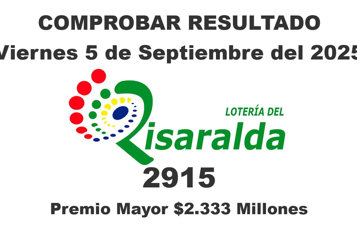 Lotería de Risaralda Viernes 5 de Septiembre del 2025 Lotería de Risaralda Viernes 5 de Septiembre del 2025