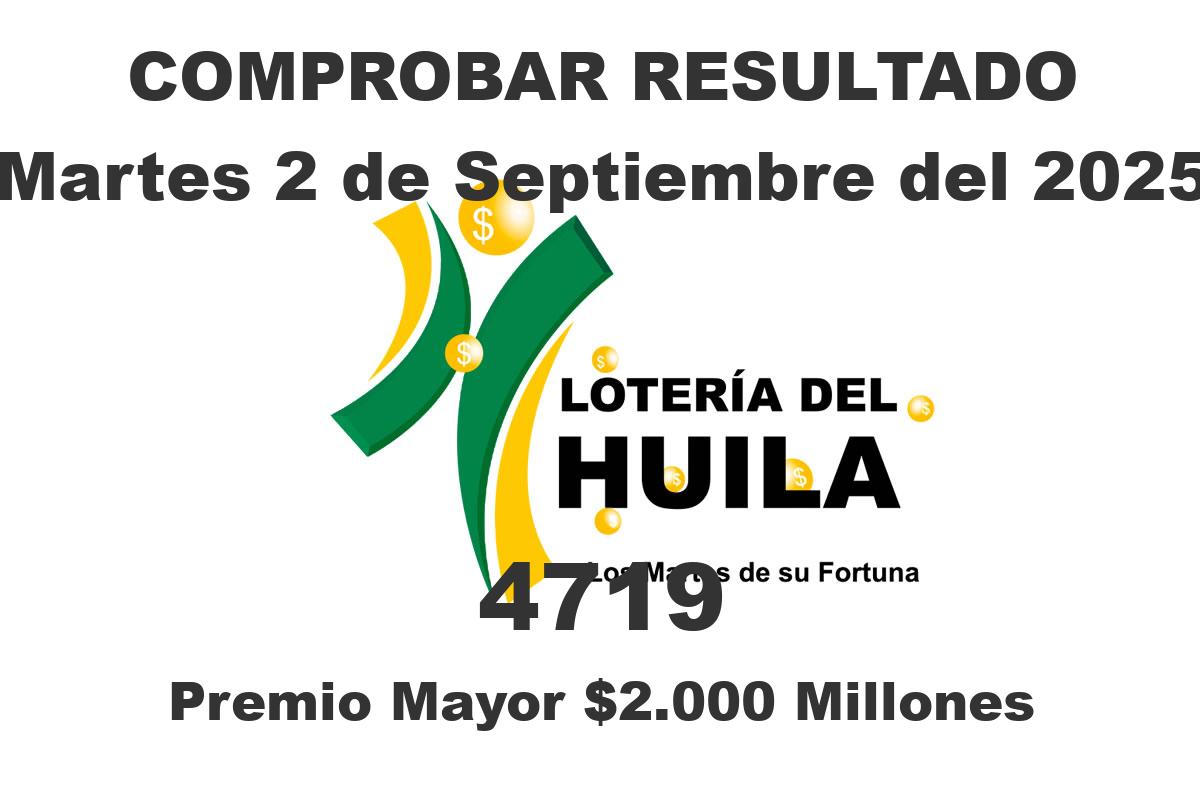 Lotería del Huila Martes 2 de Septiembre del 2025 Lotería del Huila Martes 2 de Septiembre del 2025