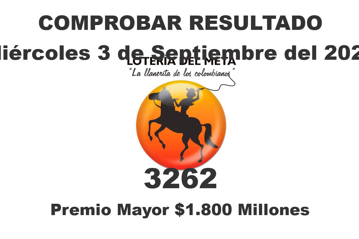 Lotería del Meta Miércoles 3 de Septiembre del 2025