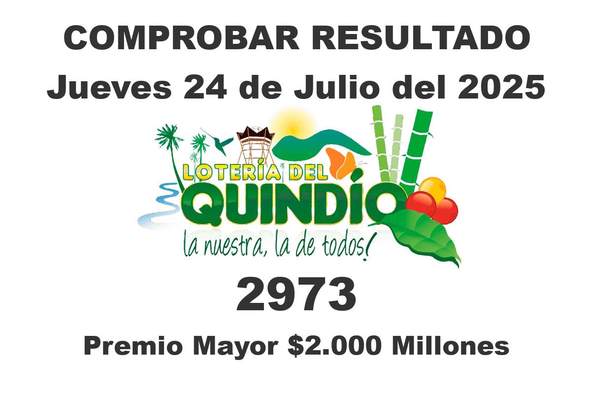 Lotería del Quindío Jueves 24 de Julio del 2025