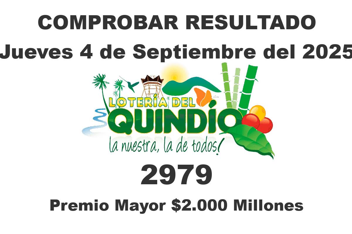 Lotería del Quindío Jueves 4 de Septiembre del 2025