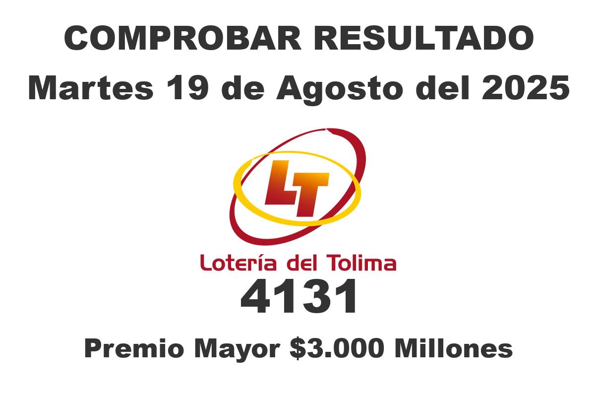 Lotería del Tolima Martes 19 de Agosto del 2025